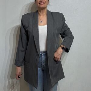 Terrazzo Gray ILGWU 80s Vintage Longline Blazer Sz 12